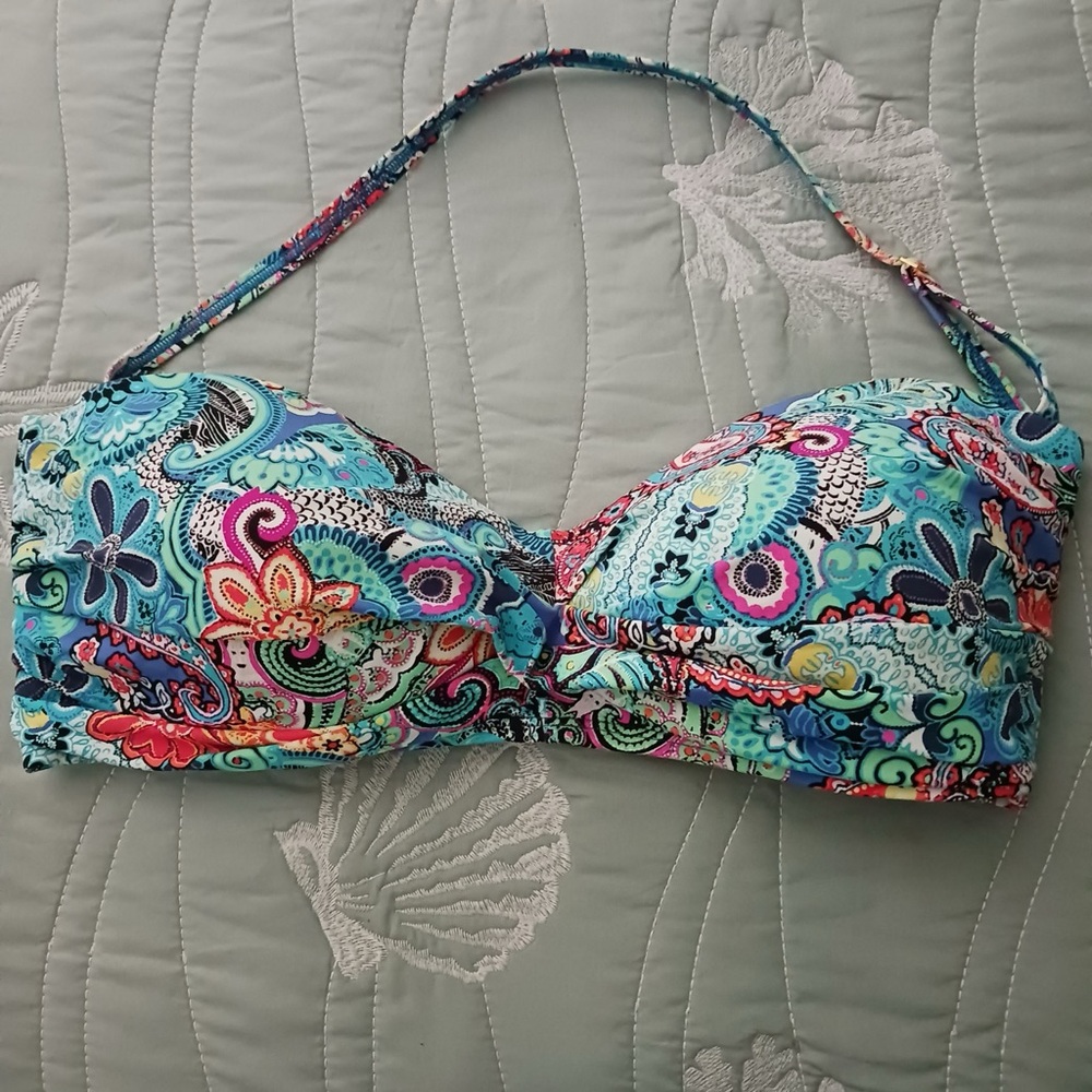 Bleu Rod Beattie Multicolor Paisley Bikini Top